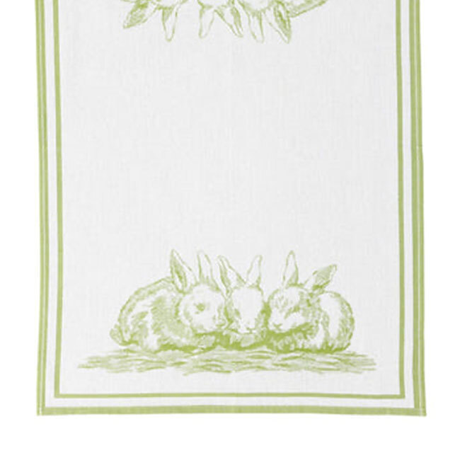 Vietri Strofinaccio Bunny Dish Towel | Green - detail