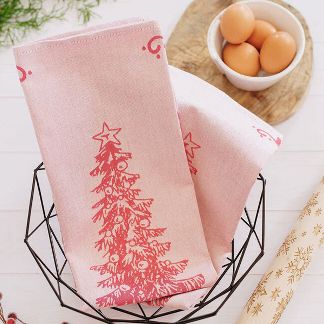 Vietri Strofinaccio Tree Dish Towel | Red
