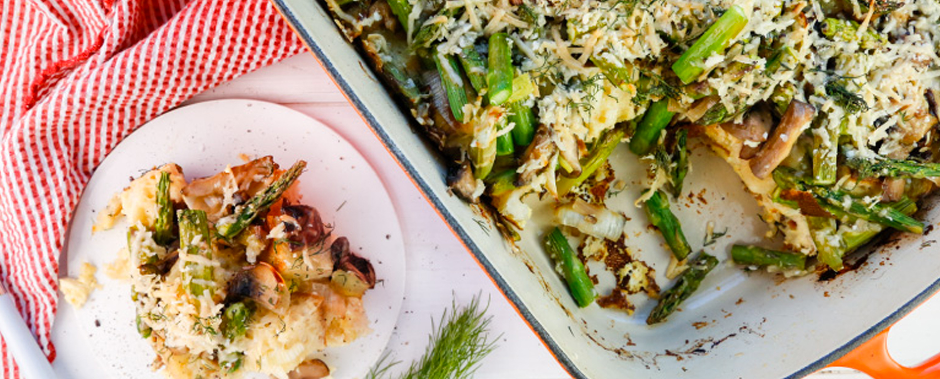 Asparagus and Mushroom Breakfast Strata