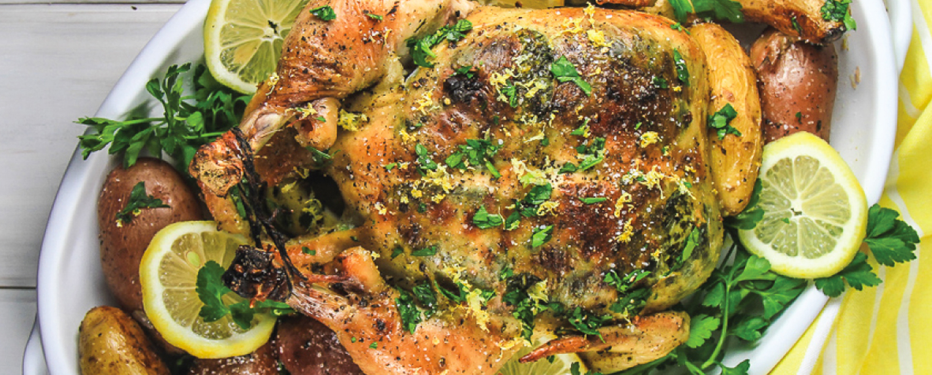Lemon-Herb Roasted Chicken with Fingerling Potatoes