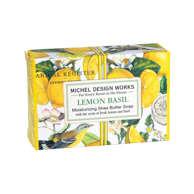 Michel Design Works Lemon Basil Boxed Single Bar Soap