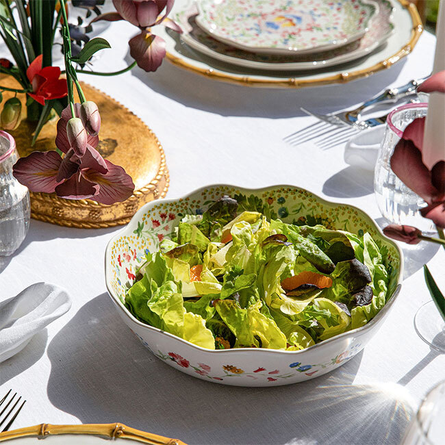 Juliska Sofia 10” Serving Bowl with salad