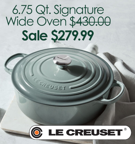 Le Creuset Signature 6.75 qt. Round Wide Oven on Sale!