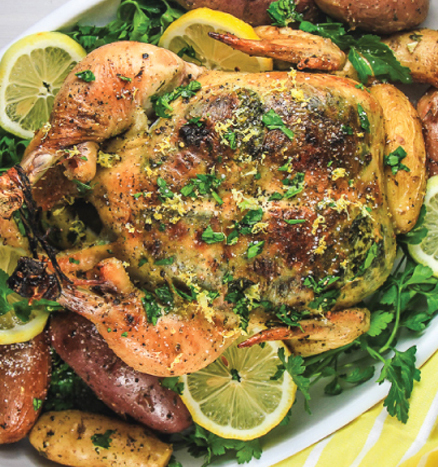 Lemon-Herb Roasted Chicken with Fingerling Potatoes