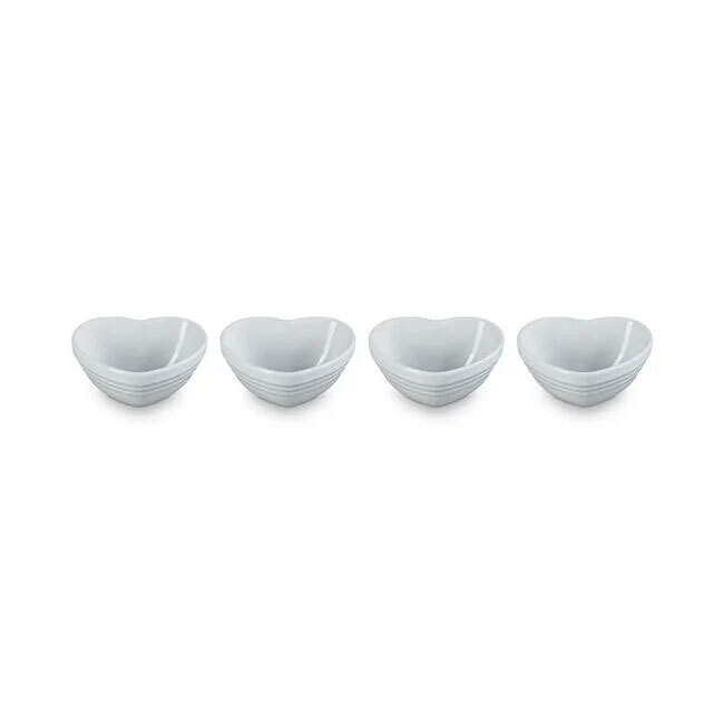 Product Le Creuset Mini Heart Pinch Bowl - White | Set of 4
