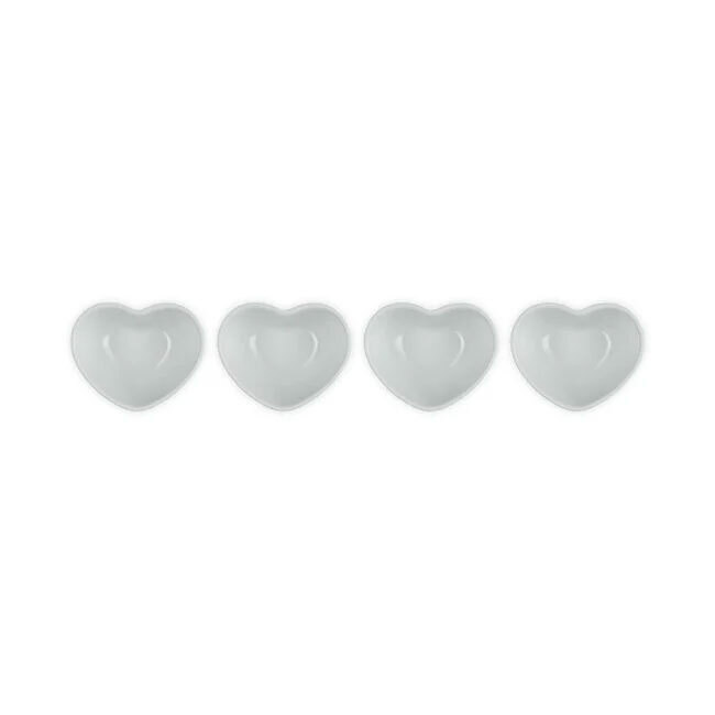 Le Creuset Mini Heart Pinch Bowl - White | Set of 4