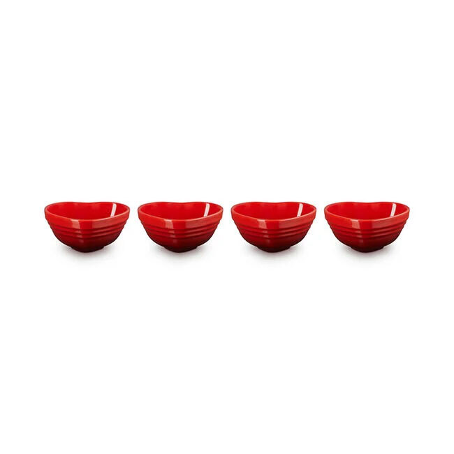 Product Le Creuset Mini Heart Pinch Bowl - Cerise | Set of 4
