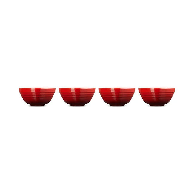 Le Creuset Mini Heart Pinch Bowl - Cerise | Set of 4