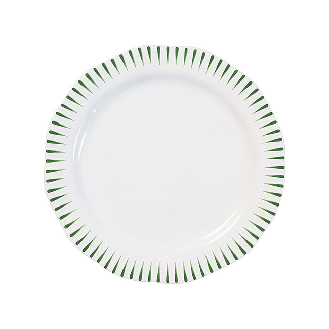 Juliska Sitio Stripe Dinner Plate | Basil
