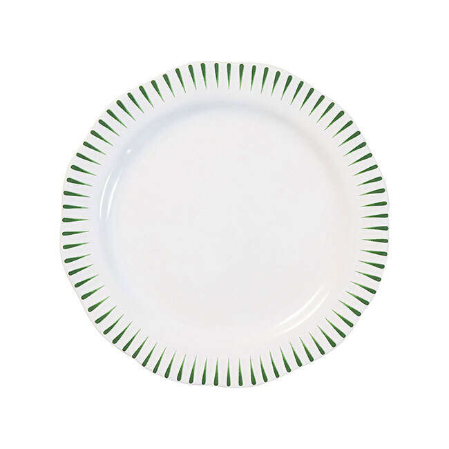 Product Juliska Sitio Stripe Dinner Plate | Basil