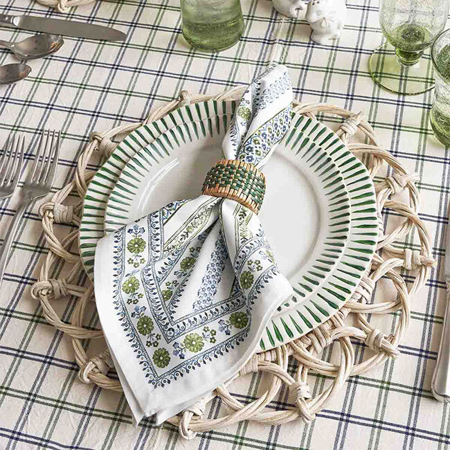 Juliska Sitio Stripe Dinner Plate | Basil