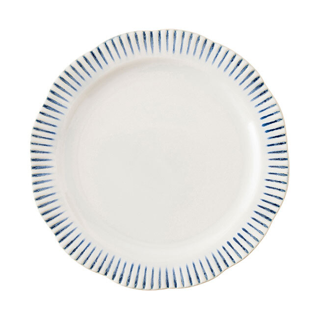 Juliska Sitio Stripe Dinner Plate | Delft Blue	