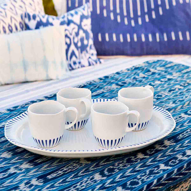 Juliska Sitio Stripe Mug | Delft Blue