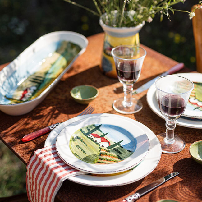 Vietri Terra Toscana Salad Plate in situ