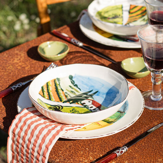 Vietri Terra Toscana Salad Plate in situ