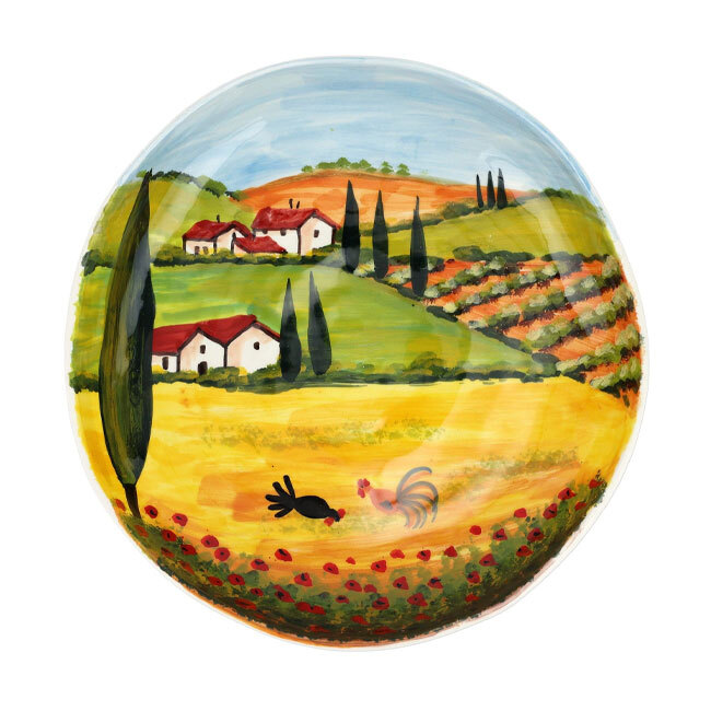 Vietri Terra Toscana Shallow Bowl - top