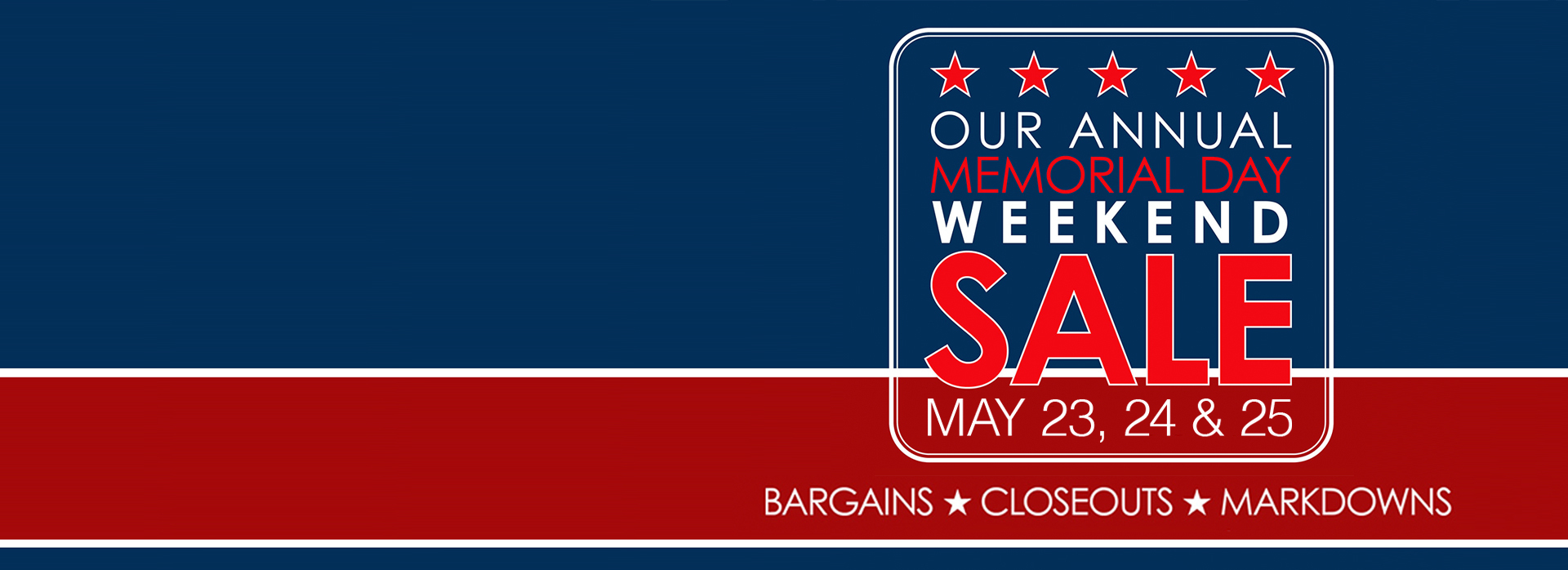 Memorial Day Weekend Sale