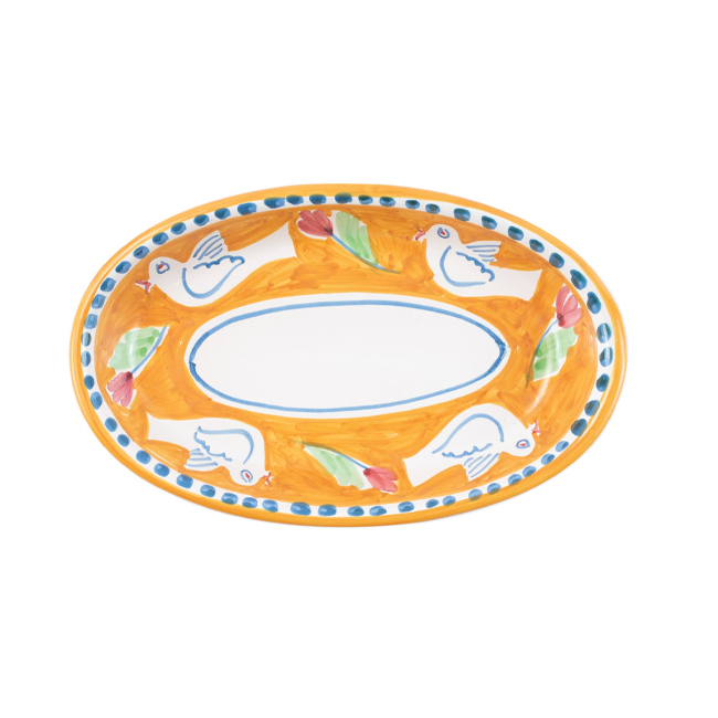 Vietri Campagna Small Oval Tray - Uccello