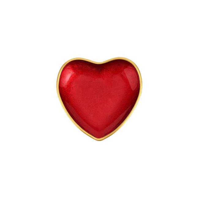 Product viva by VIETRI Baroque Glass Red Heart Cocktail Plate