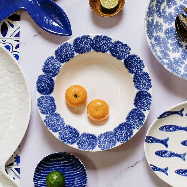 Viva by Vietri Santorini Rimmed Serving Bowl