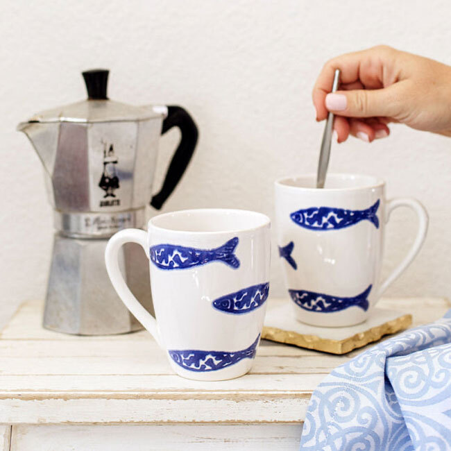 Viva by Vietri Santorini Minnows Mug