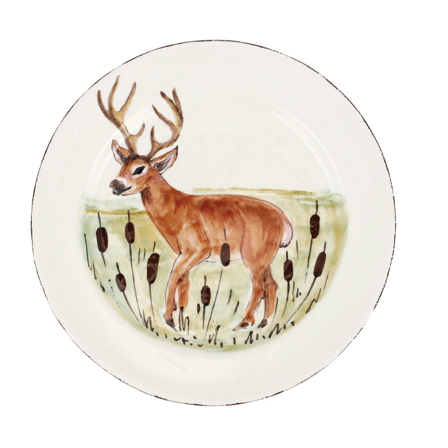 Vietri Wildlife Dinner Plate - Deer