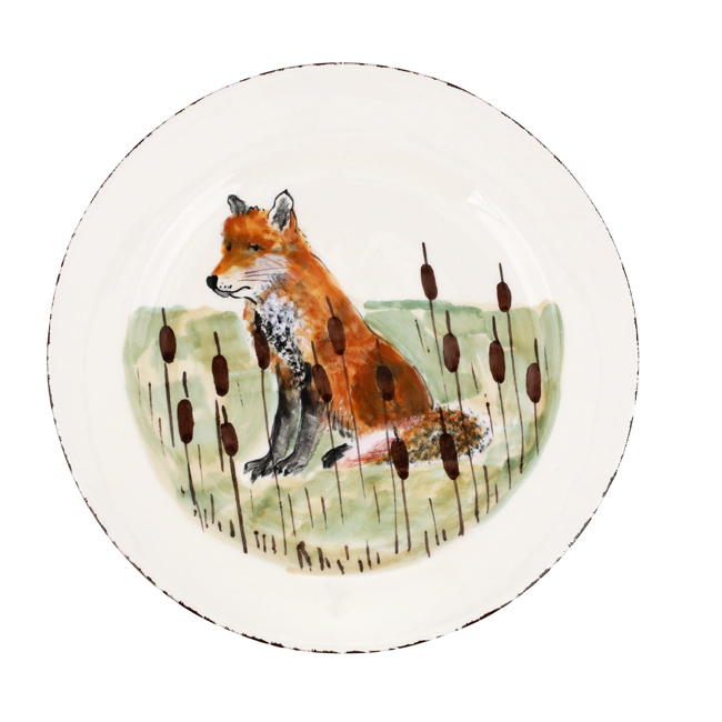 Vietri Wildlife Dinner Plate - Fox