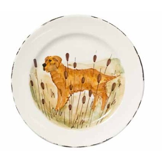 Vietri Wildlife Dinner Plate - Hunting Dog