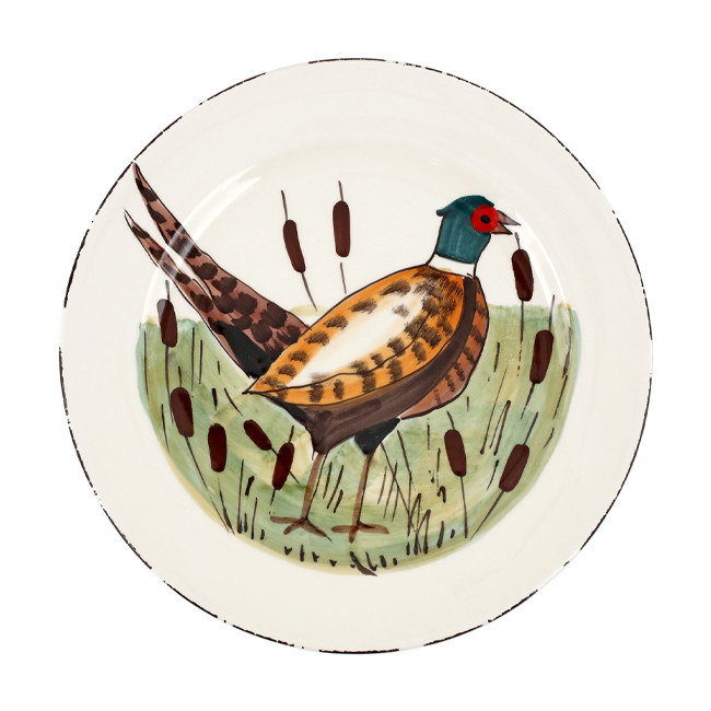 Vietri Wildlife Dinner Plate - Pheasant