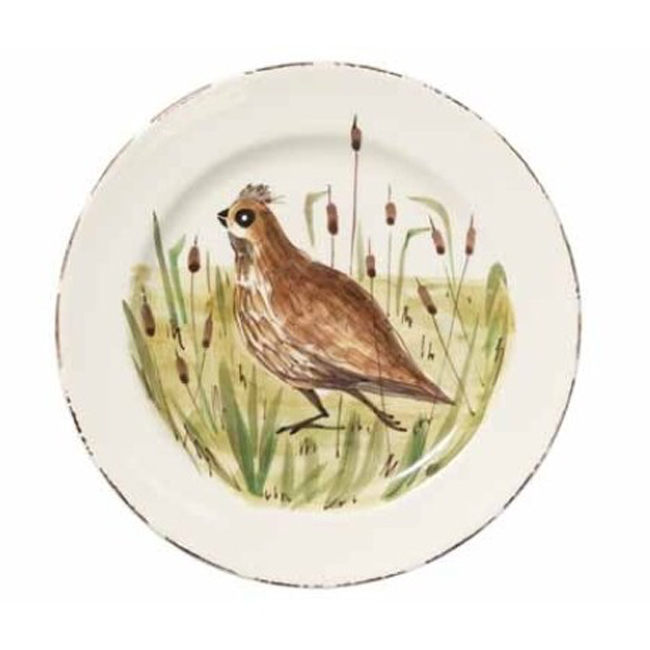 Vietri Wildlife Dinner Plate - Quail