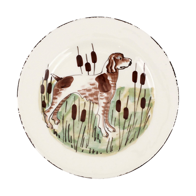 Vietri Wildlife Dinner Plate - Spaniel