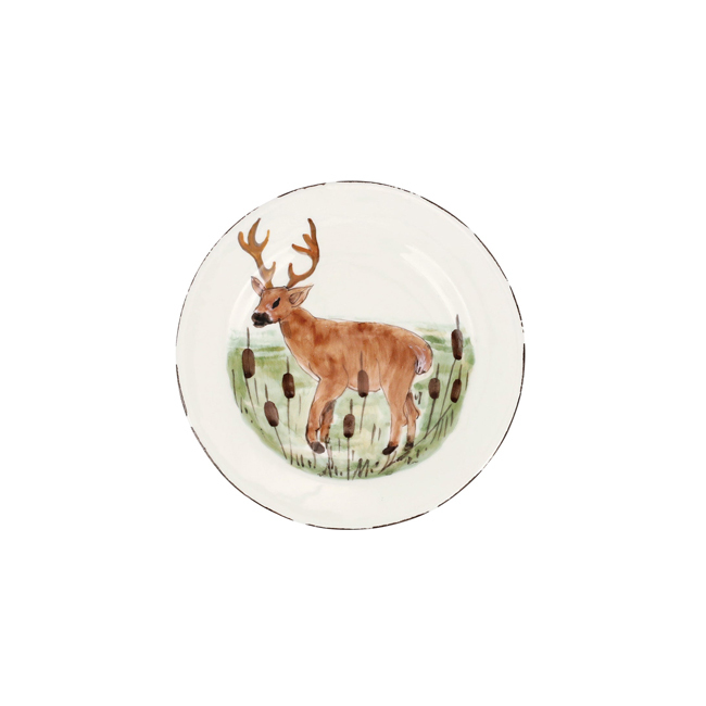 Vietri Wildlife Salad Plate - Deer