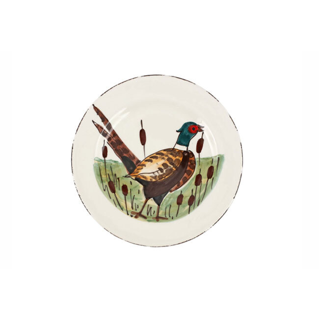 Product Vietri Wildlife Salad Plate - Pheasant