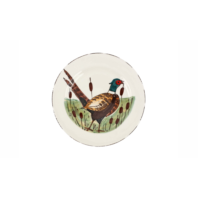 Vietri Wildlife Salad Plate - Pheasant
