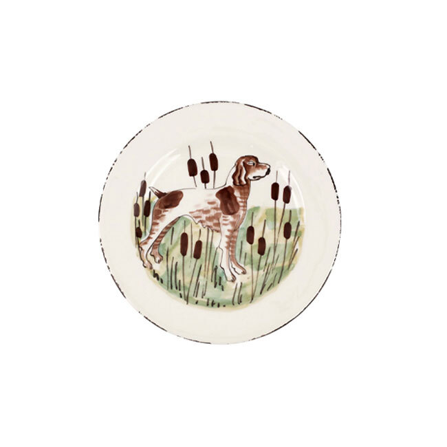 Vietri Wildlife Salad Plate - Spaniel