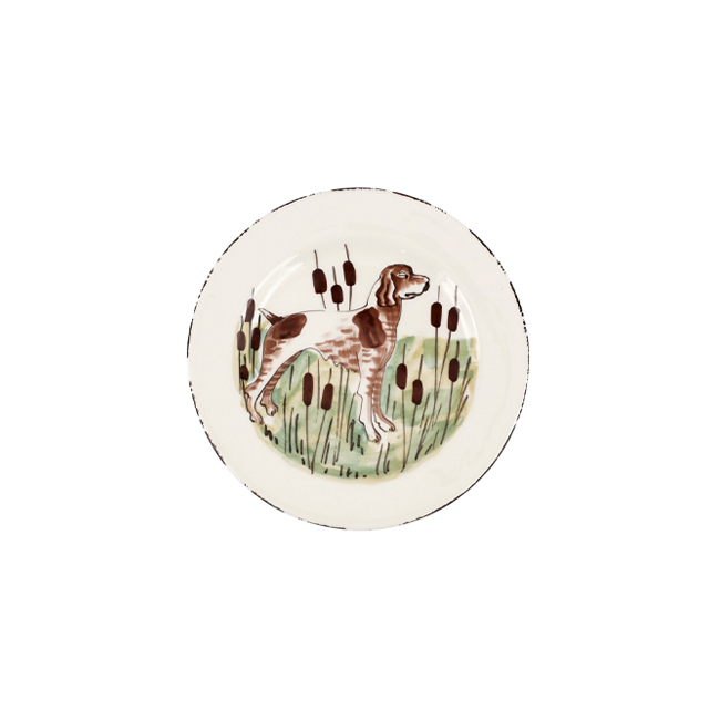 Vietri Wildlife Salad Plate - Spaniel