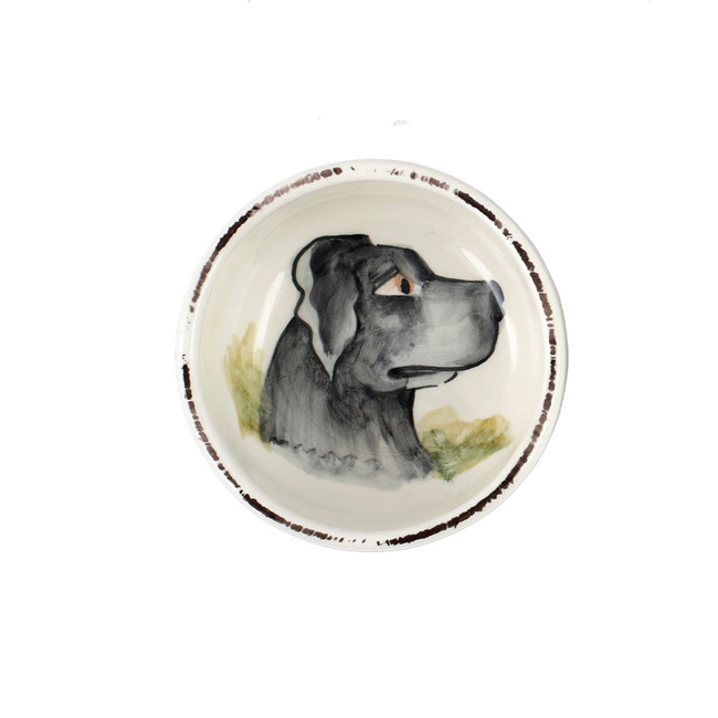 Vietri Wildlife Condiment Bowl - Black Dog
