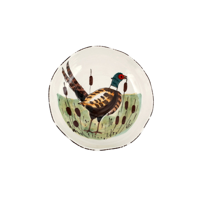 Vietri Wildlife Pasta Bowl - Pheasant - Top
