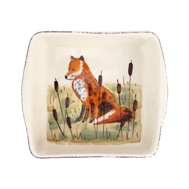 Product Vietri Wildlife Fox Square Baker