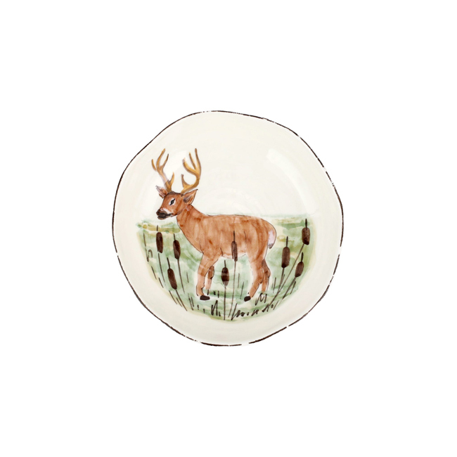 Vietri Wildlife Pasta Bowl - Deer - top
