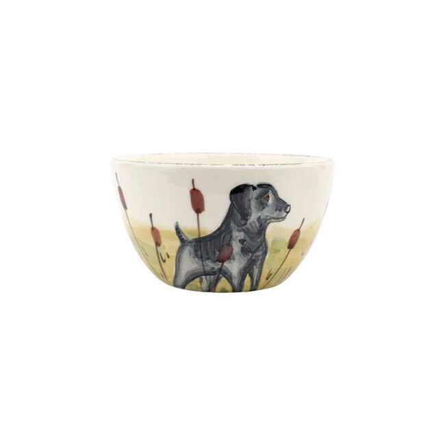 Product Vietri Wildlife Cereal Bowl | Black Hunting Dog