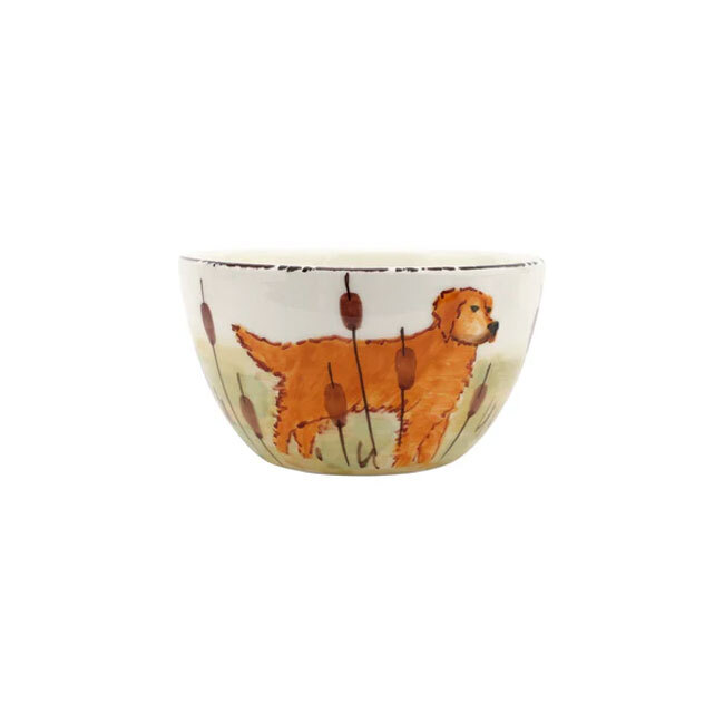 Vietri Wildlife Cereal Bowl | Golden Retriever