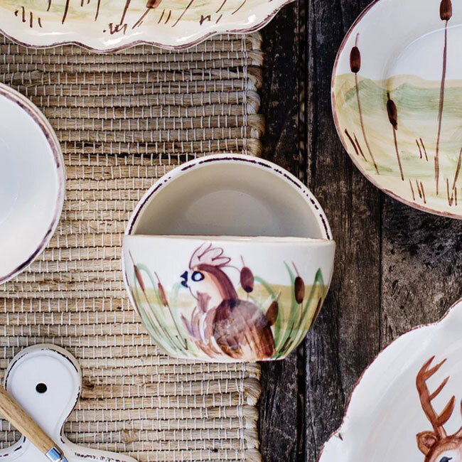 Vietri Wildlife Cereal Bowl | Quail
