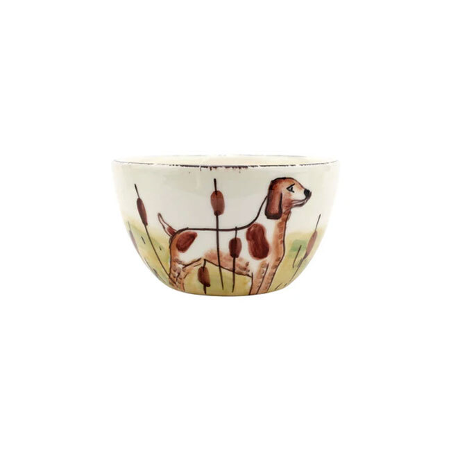 Vietri Wildlife Cereal Bowl | Spaniel