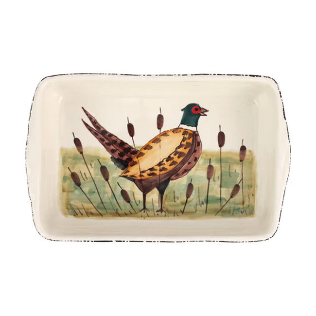 Product Vietri Wildlife Pheasant Rectangular Baker