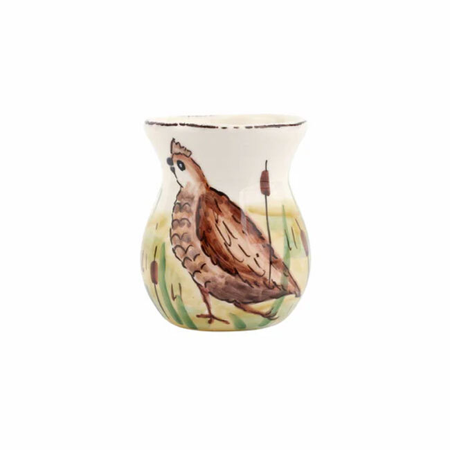 Product Vietri Wildlife Quail Bud Vase