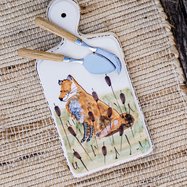 Vietri Wildlife Fox Small Cheese Board