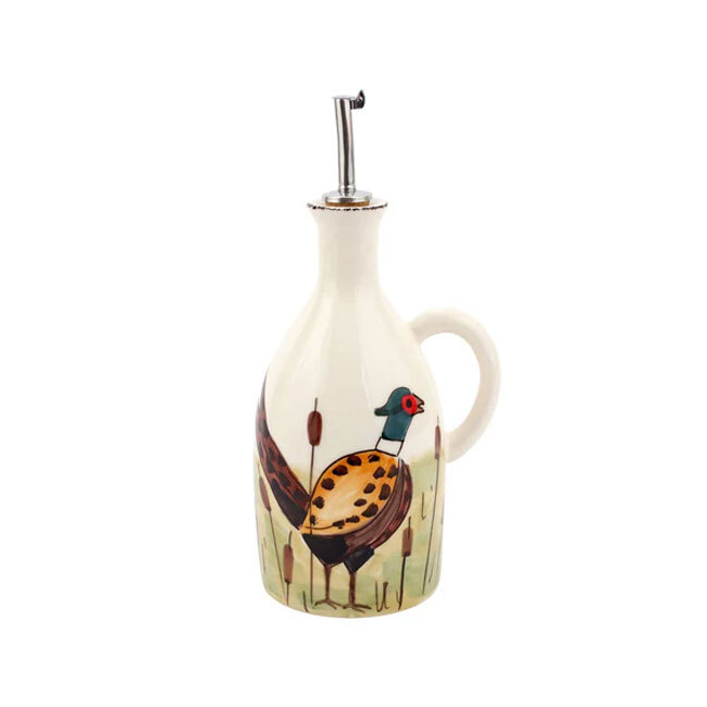 Product Vietri Wildlife Pheasant Handled Olive Oil Bottle 