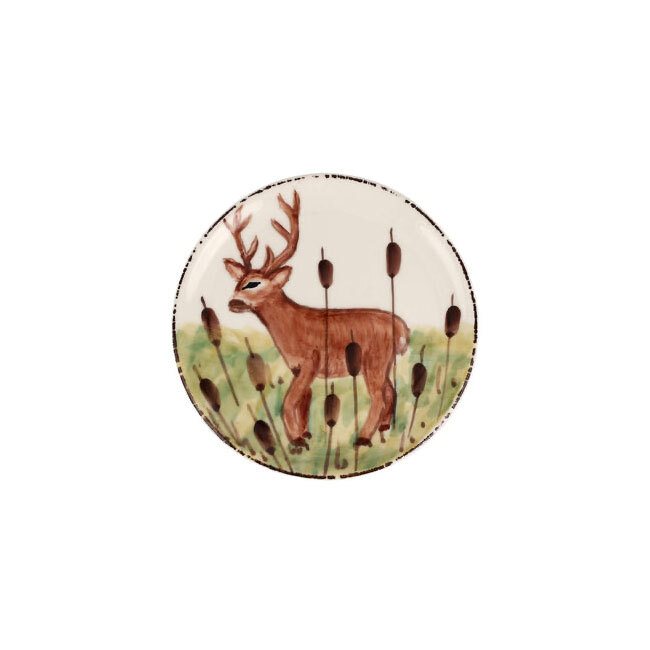 Vietri Wildlife Canapé Plate - Deer