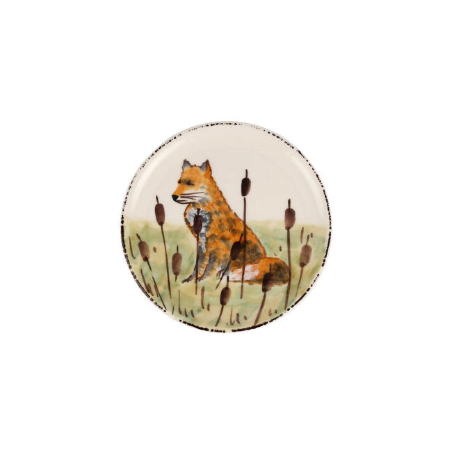 Vietri Wildlife Canapé Plate - Fox